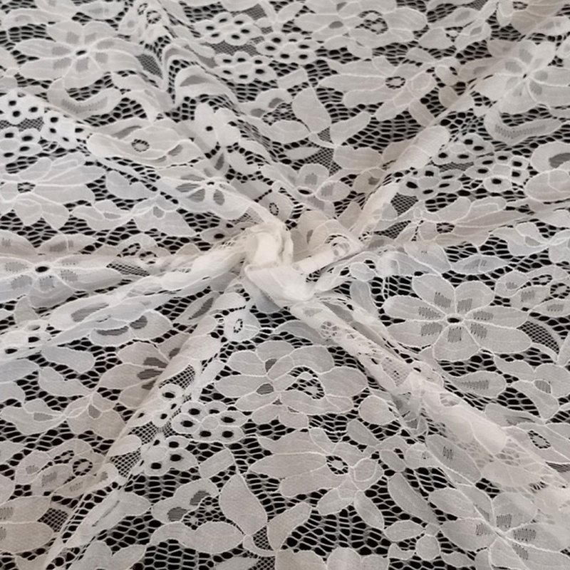 Lace Fabric Floral Nylon Warp Knit for Women's Wear Wholesale Supplier 3